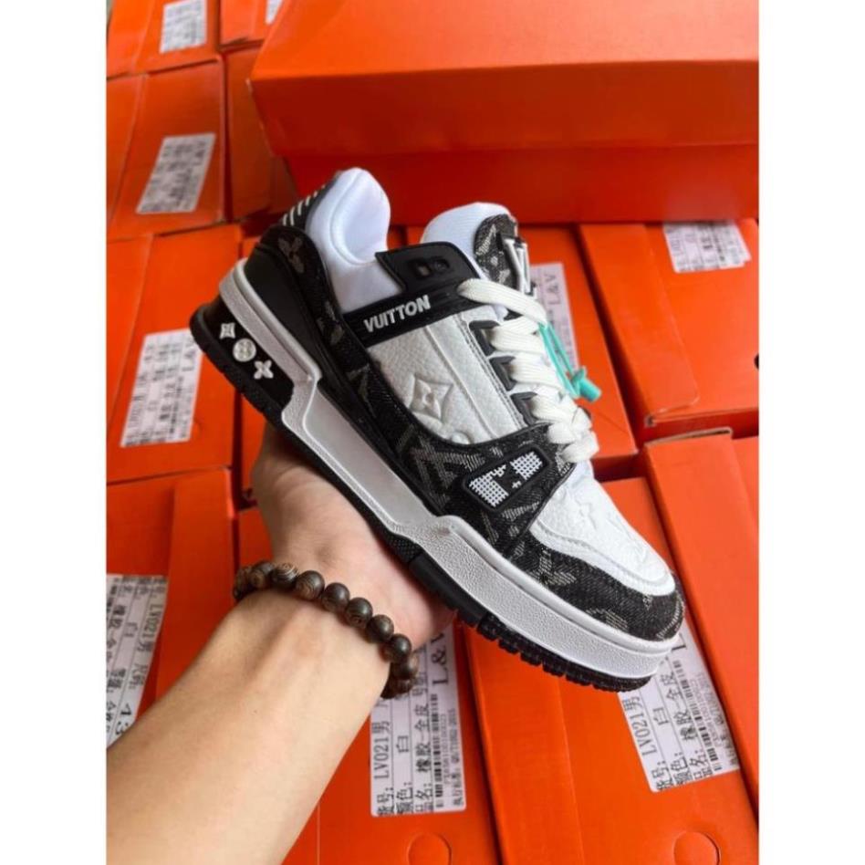 Giày Thể Thao LV Trainer Black White Nam Nữ, Giày LV Xanh Lá, xanh than, Đen Các Màu Hót Siêu Chất