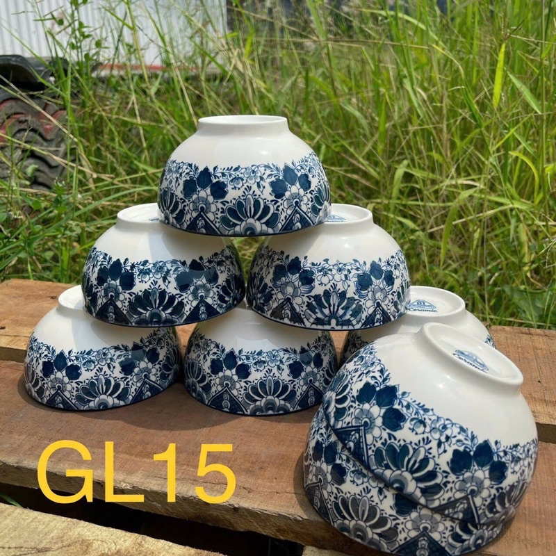 Combo 10 Chén Sứ 4.5 Hoa Văn Đường Kính 11.5cm