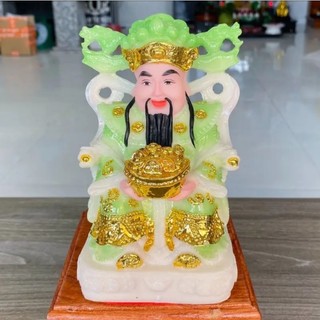 Ông thần tiền đá màu xanh lá