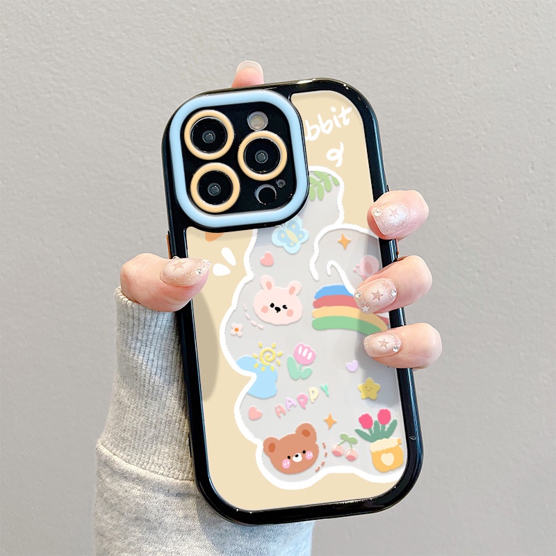 Ốp Điện Thoại In Hình Gấu Thỏ Hoạt Hình Cho Apple 14 / 13 / 11 / 12