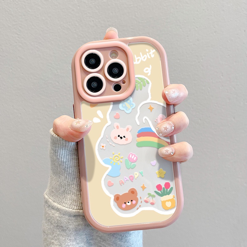 Ốp Điện Thoại In Hình Gấu Thỏ Hoạt Hình Cho Apple 14 / 13 / 11 / 12