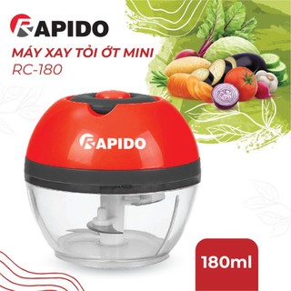 Máy xay tỏi ớt cầm kéo tay Rapido mini, dụng cụ xay thịt, nghiền củ quả đa năng