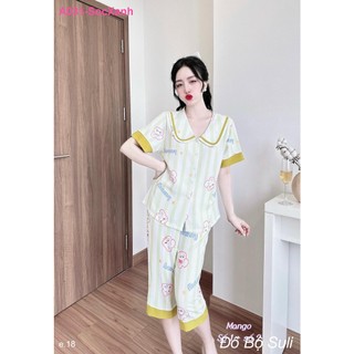 Bộ Lửng Cổ Sen Lụa Mango A031 - Đồ Bộ Suli