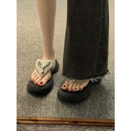 Dép Xỏ Ngón Đế Dày Phong Cách Retro Thời Trang