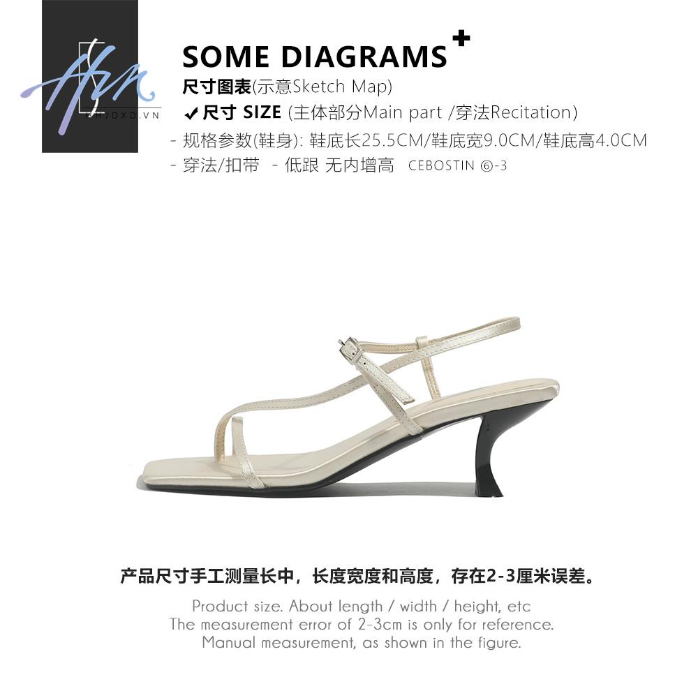 Giày Sandal Cao Gót Đế Bằng Phối Khóa Cài Thời Trang Mùa Hè Dành Cho Nữ