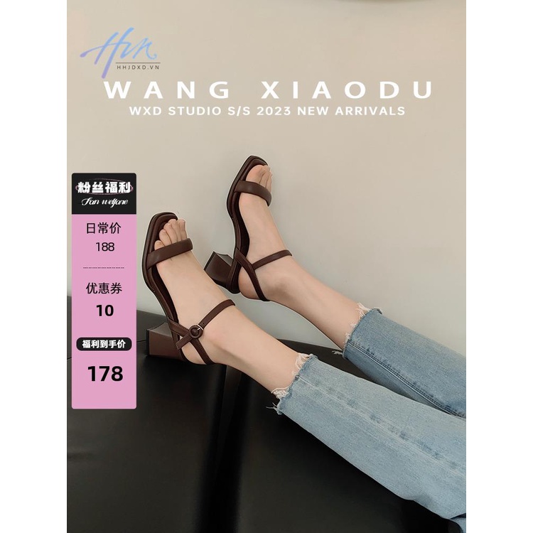 Sandal Cao Gót Hở Ngón Thiết Kế Mới Thời Trang Mùa Hè 2023 Dành Cho Nữ