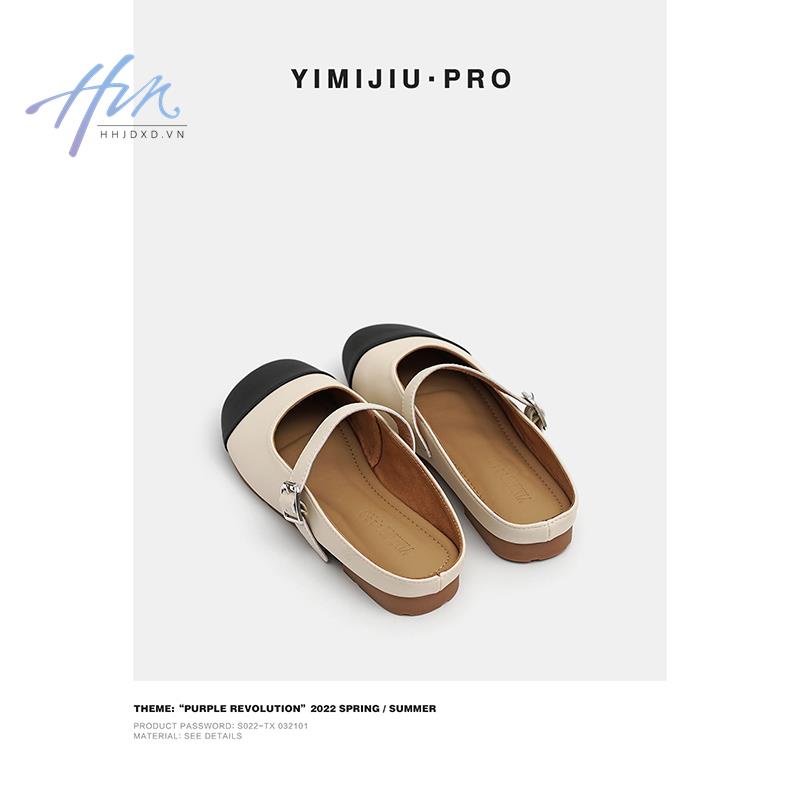 Dép Da Đế Bằng Thời Trang Xinh Xắn Cá Tính Cho Nữ