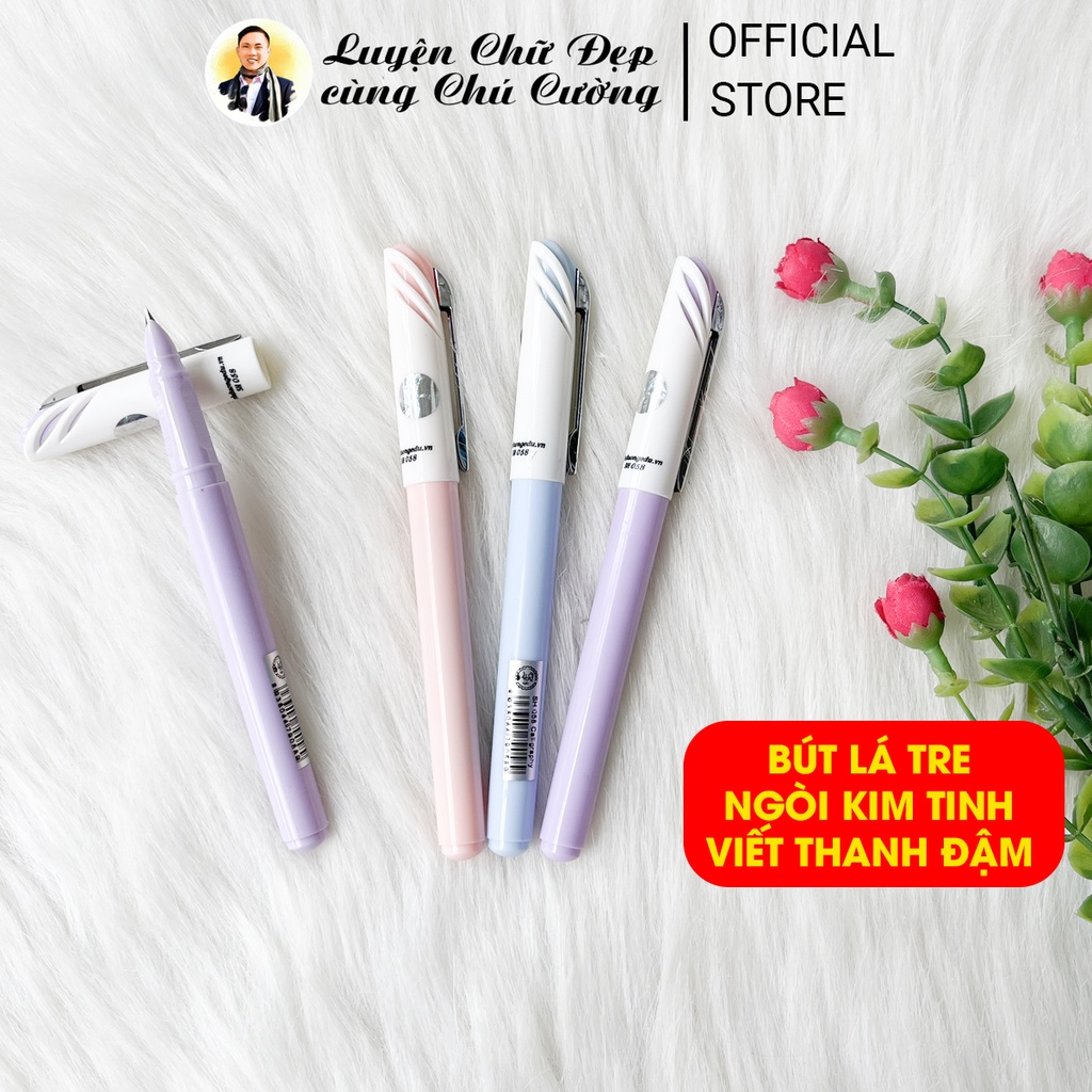 Bút mài Thầy Ánh SH058 | ngòi lá tre kim tinh viết thanh đậm Luyện Chữ Đẹp