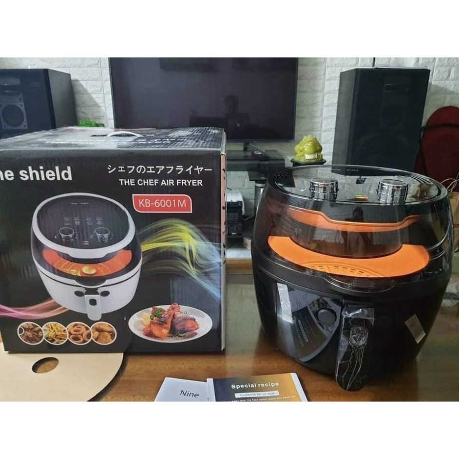 Nồi chiên không dầu 8L Nineshield KB6001M, Nồi chiên không dầu dung tích lớn 10L KB8001M/10.5L KB8002 cao cấp chính hãng