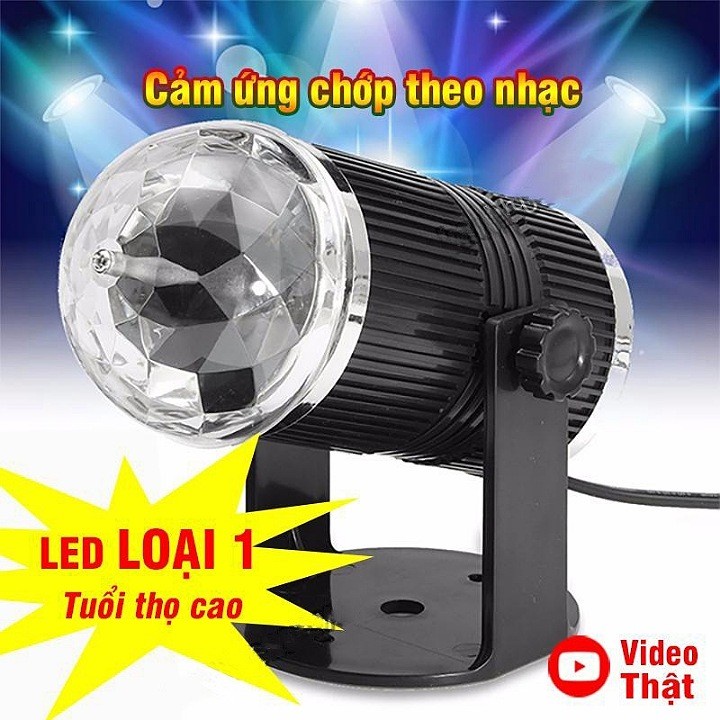 Đèn Cầu Quay 7 Màu Vũ Trường - Nguồn 220v