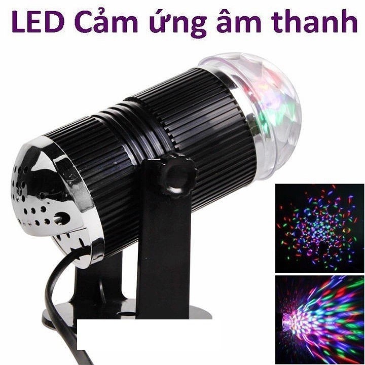 Đèn Cầu Quay 7 Màu Vũ Trường - Nguồn 220v