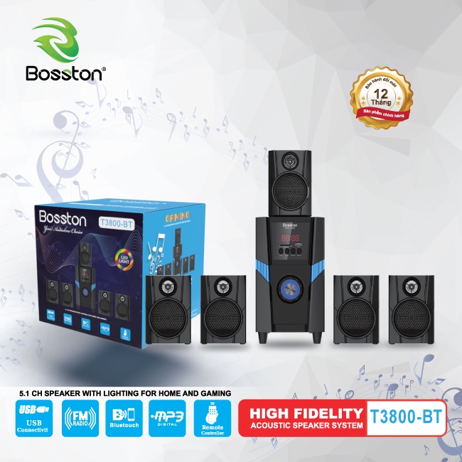 Loa Bluetooth 51 Bosston T3800-Bt Chính Hãng