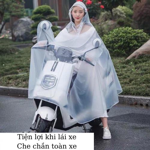 Áo Mưa 2 Đầu Chụp Gương Có Kính