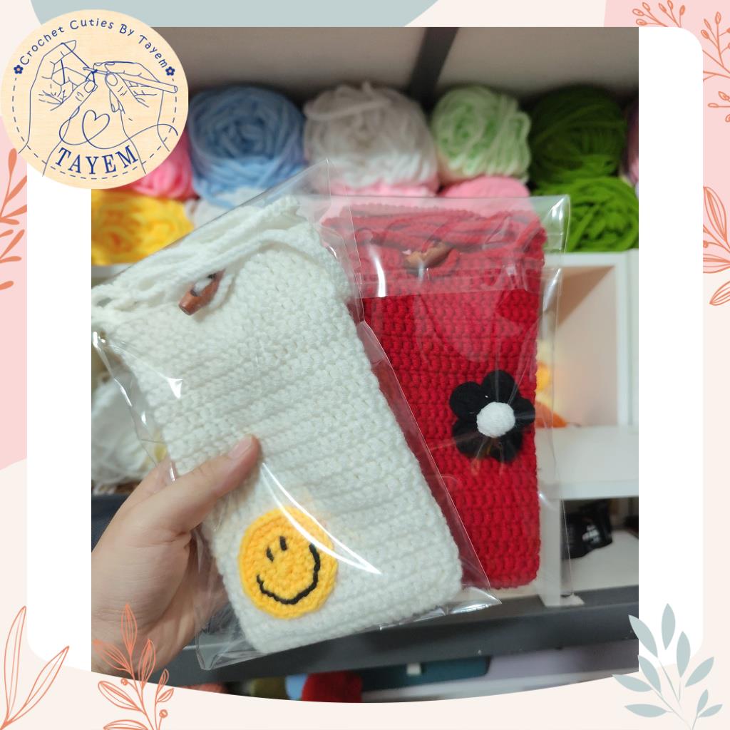 Túi Len Đựng Điện Thoại Phong Cách Vintage/ Nhận Làm Theo Mẫu Bằng Len Handmade