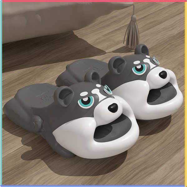 Dép lê cặp đôi đế dày husky dễ thương