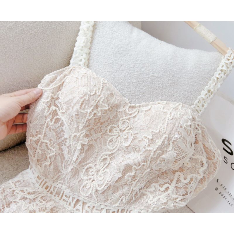 Đầm ren midi 2 dây