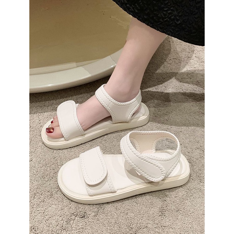 Giày Sandal Khóa Dán Đế Mềm Chống Trượt Thời Trang Mùa Hè Dành Cho Nữ