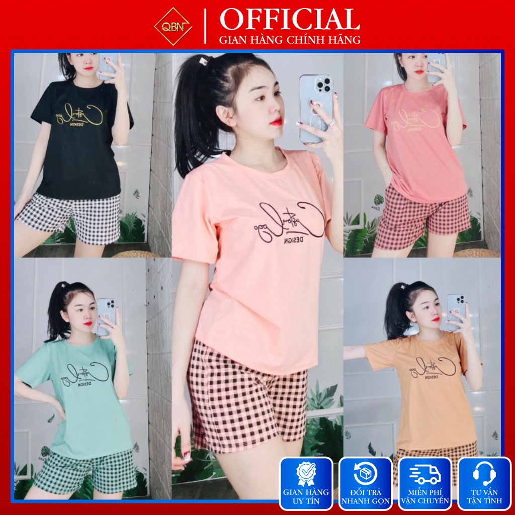 Set Bộ Mặc Nhà Trung Niên Thêu Chữ Colection, Chất Vải Cotton Co Dãn 4 Chiều, Mịn Mát