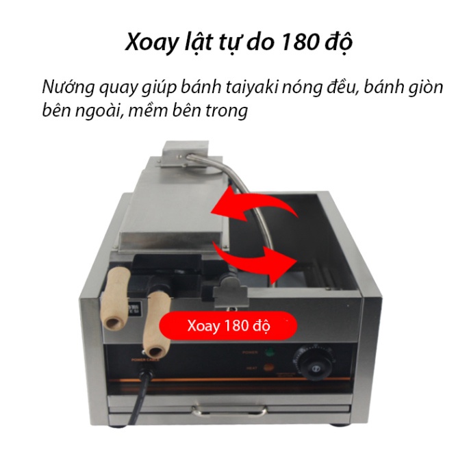 Máy làm bánh cá 5 con đựng kem size to