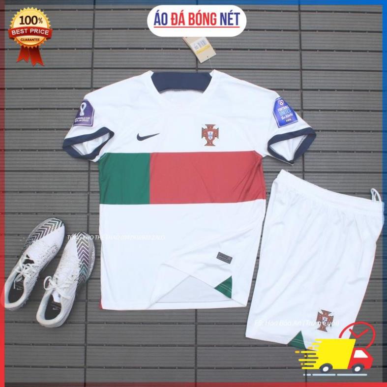 Áo Bồ Đào Nha WC 2022 - Set Bộ Quần Áo Đá Banh Đội Tuyển Bồ Đào Nha Sân Nhà- Sân Khách Màu Trắng Đỏ - Áo Bóng Đá Đẹp