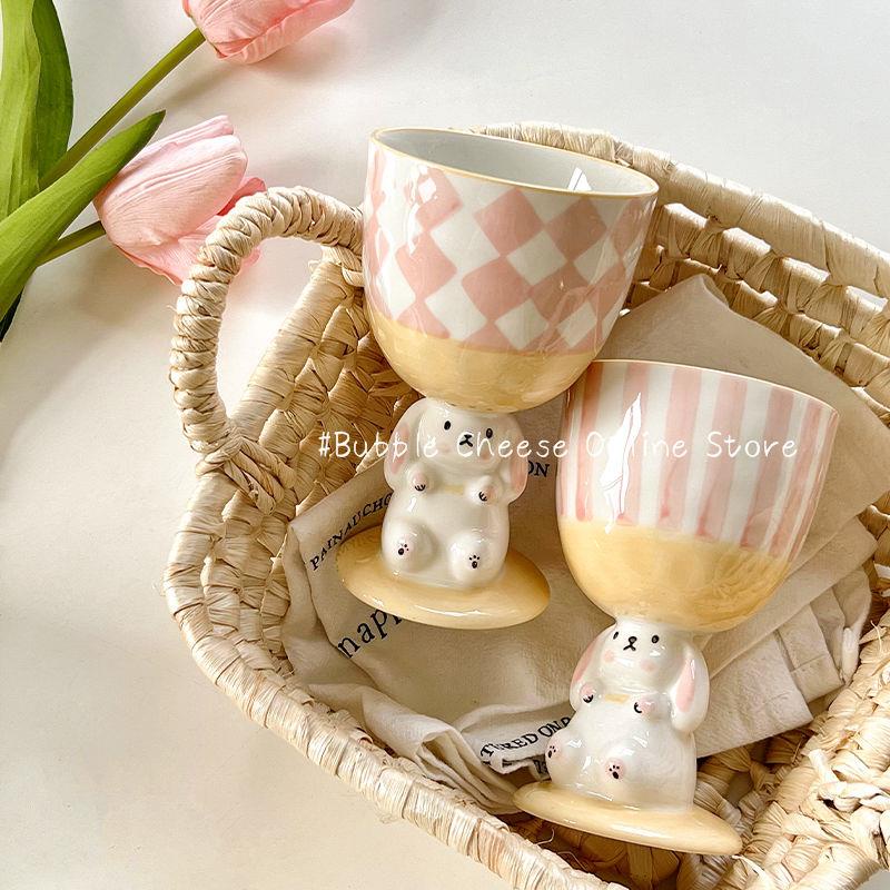 Cốc Uống Nước Bằng Sứ Chịu Nhiệt Độ Cao Hình Thỏ Dễ Thương