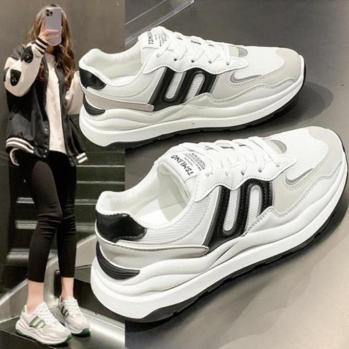 Giày Sport độn đế tăng độ cao , giày sneaker ulzzang nữ hot hit giá thành rẻ tới trường đi dạo tập gym đề được