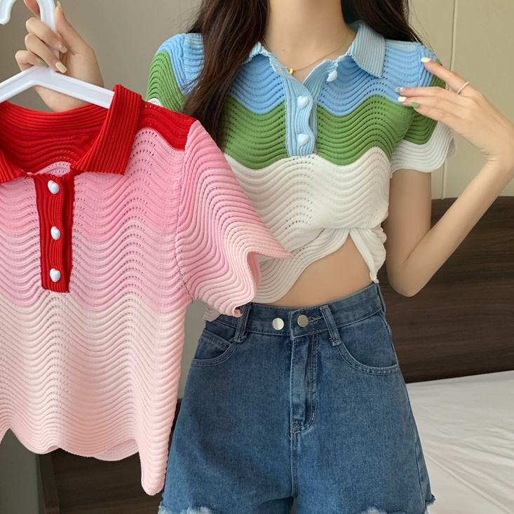 Jiashucheng Áo Thun Tay Ngắn Dáng Ôm Phong Cách Phương Tây Thời Trang Mùa Hè Hàng Mới Dành Cho Bạn Nữ