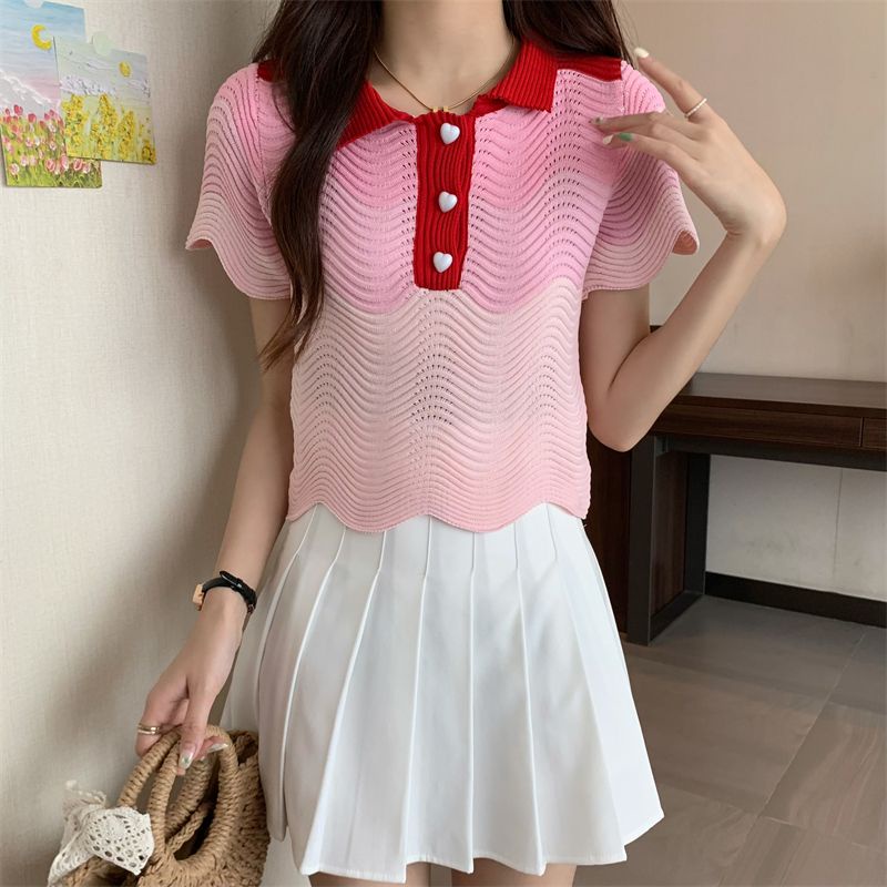 Jiashucheng Áo Thun Tay Ngắn Dáng Ôm Phong Cách Phương Tây Thời Trang Mùa Hè Hàng Mới Dành Cho Bạn Nữ