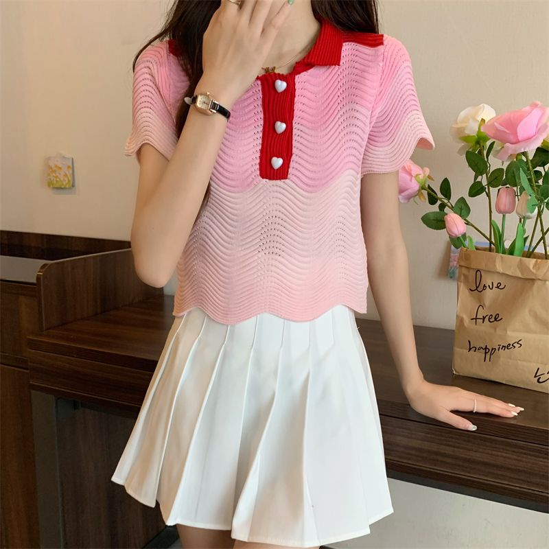 Jiashucheng Áo Thun Tay Ngắn Dáng Ôm Phong Cách Phương Tây Thời Trang Mùa Hè Hàng Mới Dành Cho Bạn Nữ