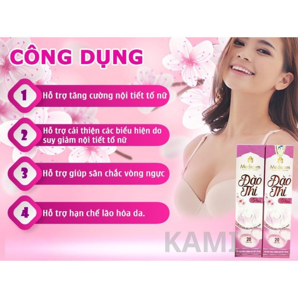 Viên Sủi Nở Ngực Đào Thi Plus Tăng Kích Thước Vòng 1, Tăng Cường Phần Nội Tiết Tố - HANA