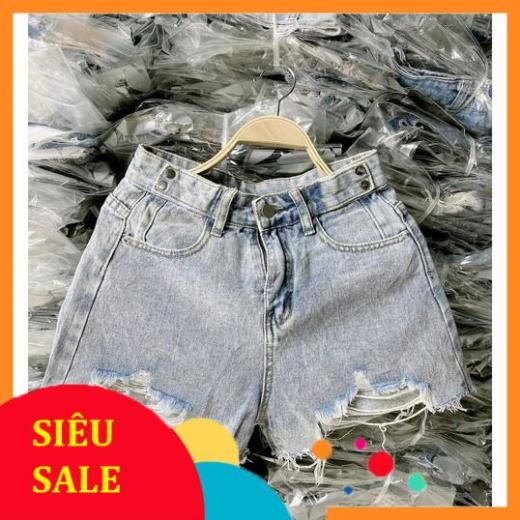 Hot Quần Short Bò Nữ Cạp Cao Phong Cách Thời Trang Cực Ngầu Chất Denim Siêu Dày Dặn Cao Cấp Q16 Tt Bb