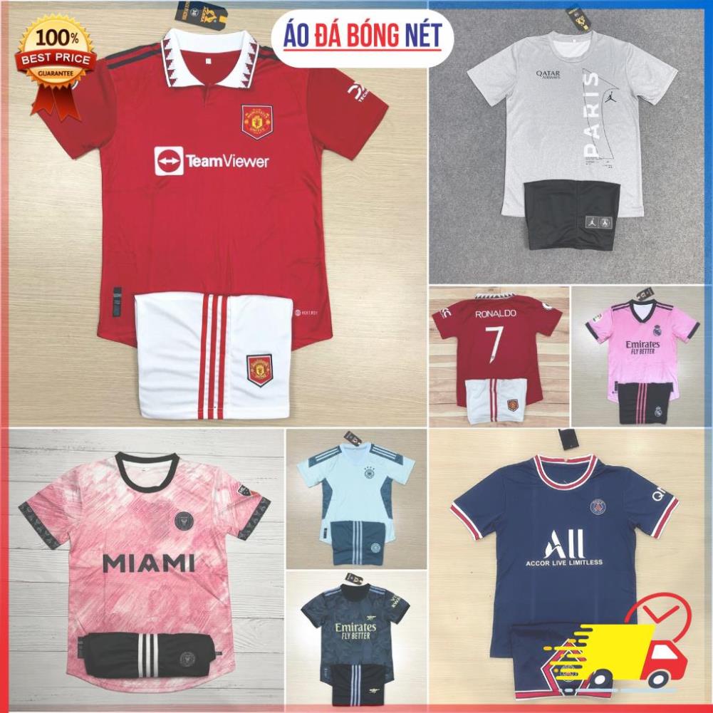 QUẦN ÁO BÓNG ĐÁ TRẺ EM-VẢI MÈ KIM CAO CẤP