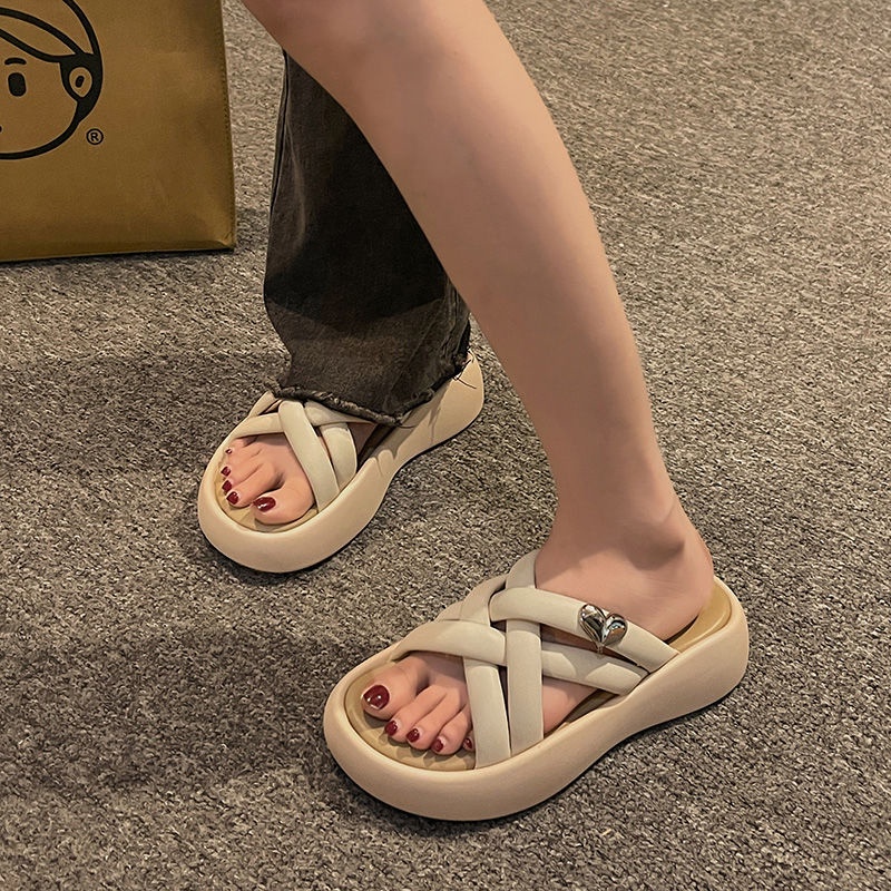 Giày Sandal Đế Dày Mềm Mại Phong Cách Retro Thời Trang Mùa Hè Dành Cho Nữ