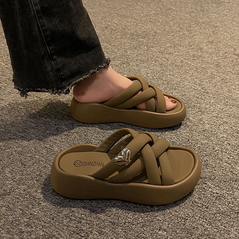 Giày Sandal Đế Dày Mềm Mại Phong Cách Retro Thời Trang Mùa Hè Dành Cho Nữ