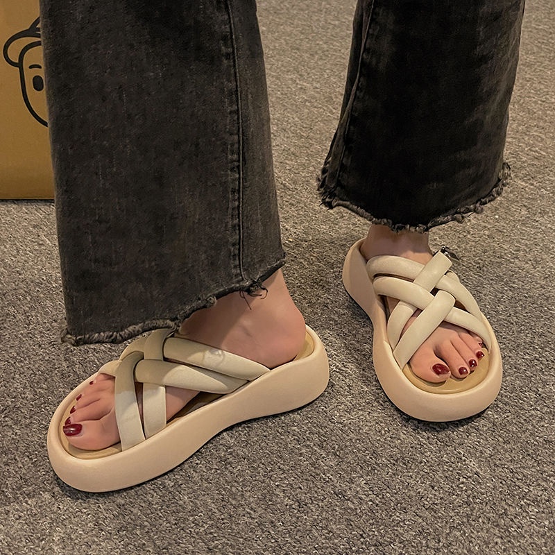 Giày Sandal Đế Dày Mềm Mại Phong Cách Retro Thời Trang Mùa Hè Dành Cho Nữ