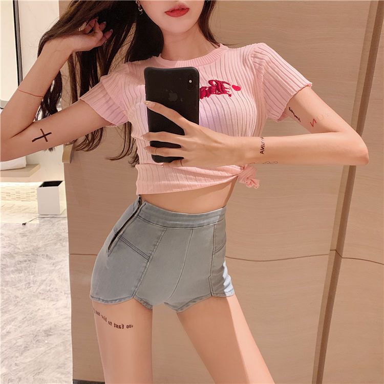 Jiashucheng Quần Ôm Hông Lưng Cao Màu Đen Quyến Rũ Phong Cách Mới Mùa Hè