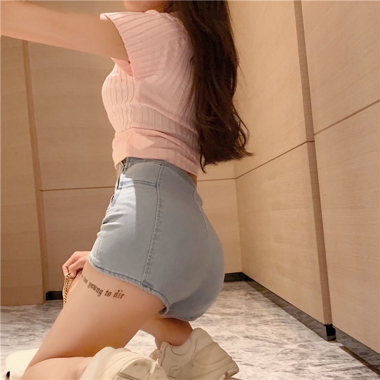 Jiashucheng Quần Ôm Hông Lưng Cao Màu Đen Quyến Rũ Phong Cách Mới Mùa Hè