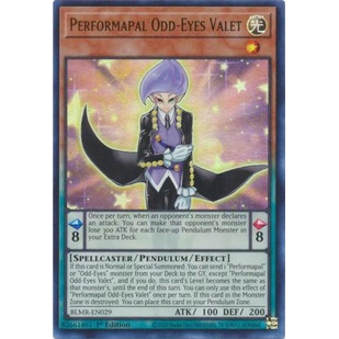 Thẻ Bài Yugioh Performapal Odd-Eyes Valet - BLMR-EN029 - Ultra Rare 1st Edition