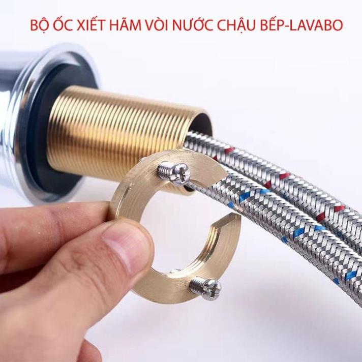 Ốc xiết cố định vòi chậu bếp, Lavabo, chống lắc lư, bằng hợp kim (Loại D32mm) _A&A