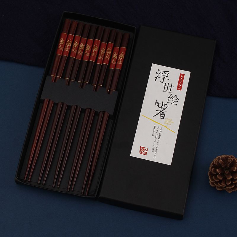 Set 5-10 Đôi Đũa Gỗ Cao Cấp Chống Trượt Chịu Nhiệt Độ Cao
