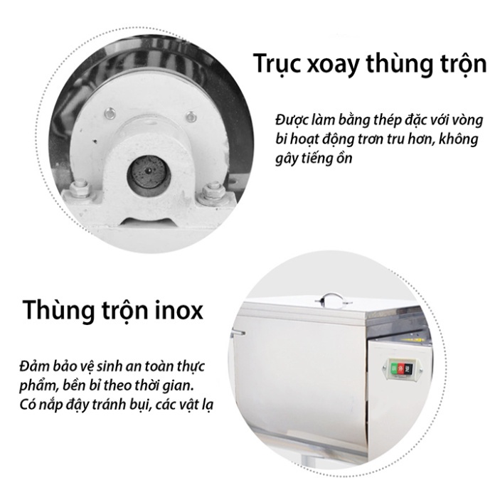 Máy trộn thực phẩm, nhào bột đa năng cửa ngang công suất 1500W [BH 12 Tháng]