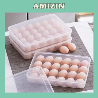 Hộp đựng trứng gà vịt tiện dụng AMIZIN Hộp đựng trứng 24 quả trong tủ lạnh bảo quản lâu