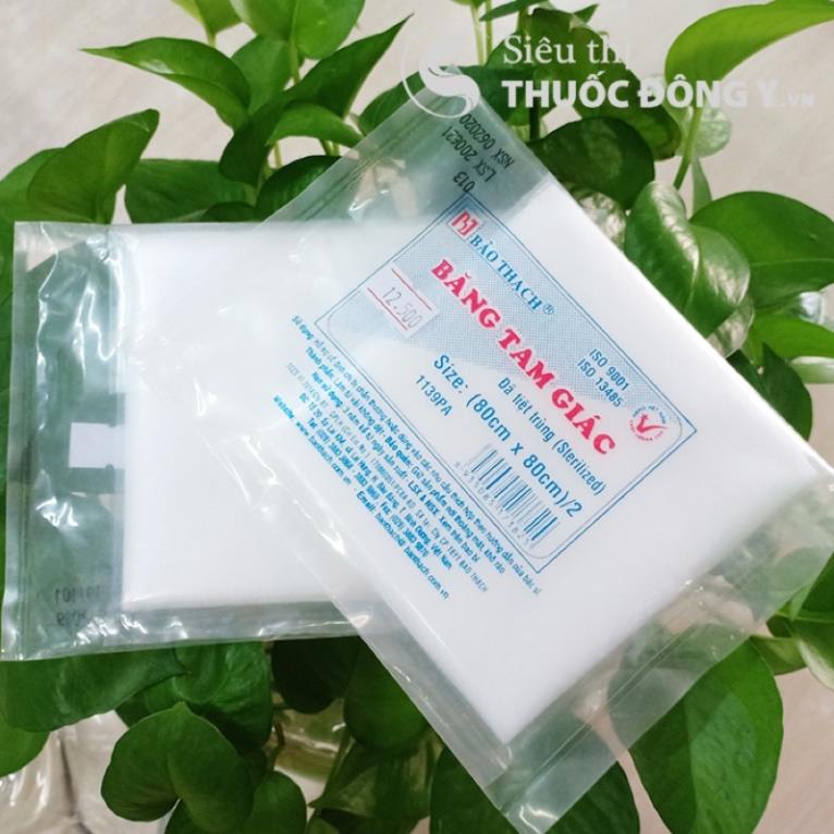 ✅ Gạc Băng tam giác vải tiệt trùng Bảo Thạch 80x80cm GẠC TAM GIÁC BẢO THẠCH TIỆT TRÙNG 80cm x 80cm