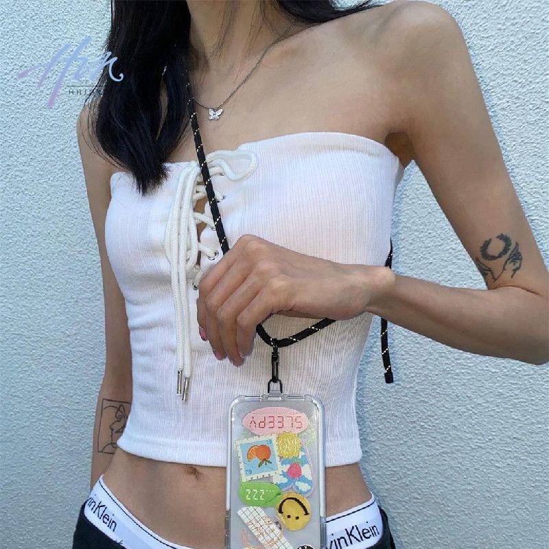 Áo Ống Ôm Sát Hở Lưng Phong Cách Mùa Hè Ngọt Ngào Cho Nữ