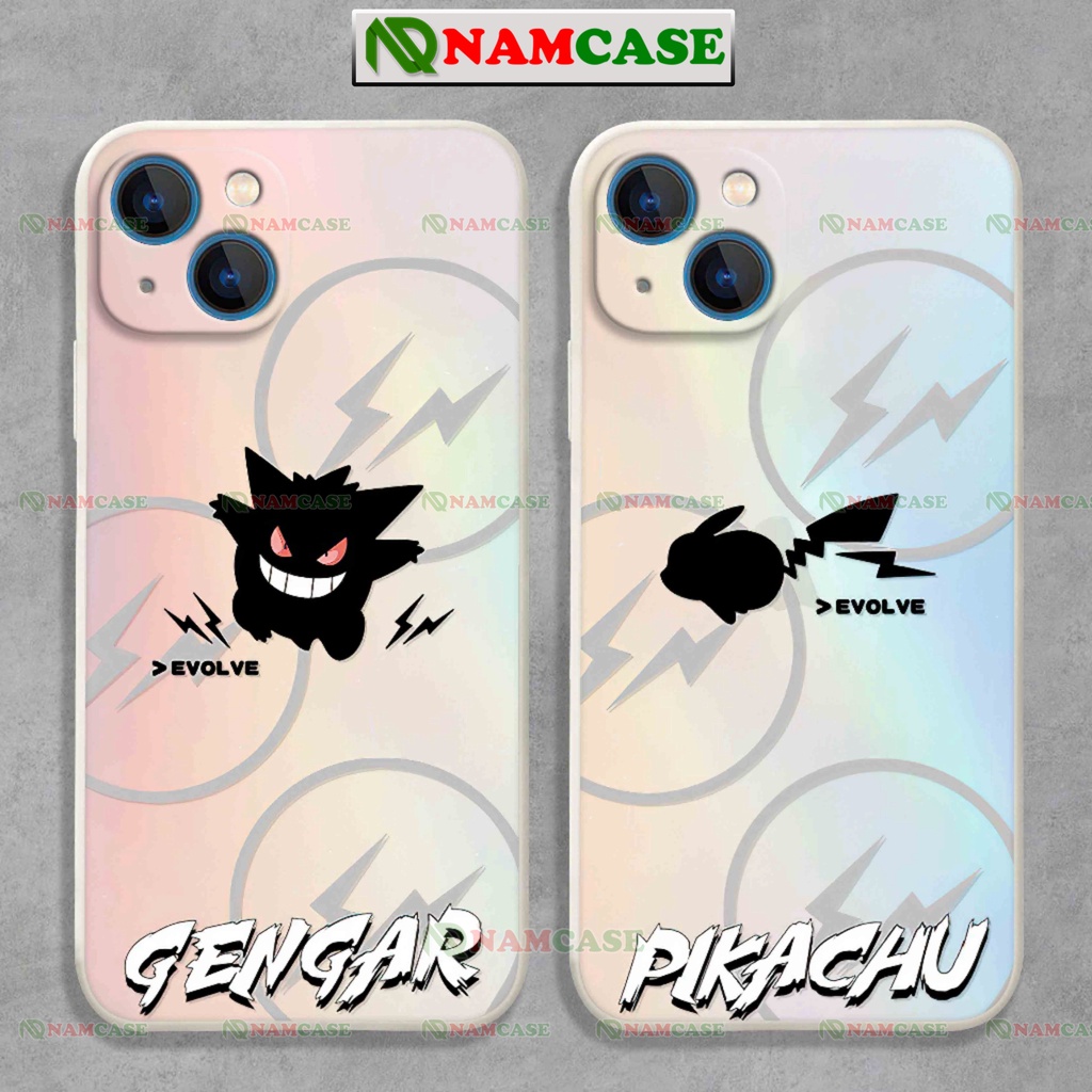 Ốp lưng iPhone pikachu gengar cặp đôi hoạt hình cute dễ thương đẹp độc lạ cho ip 6/6s/7/8/X/XS/11/12/13/14 Pro Plus Max