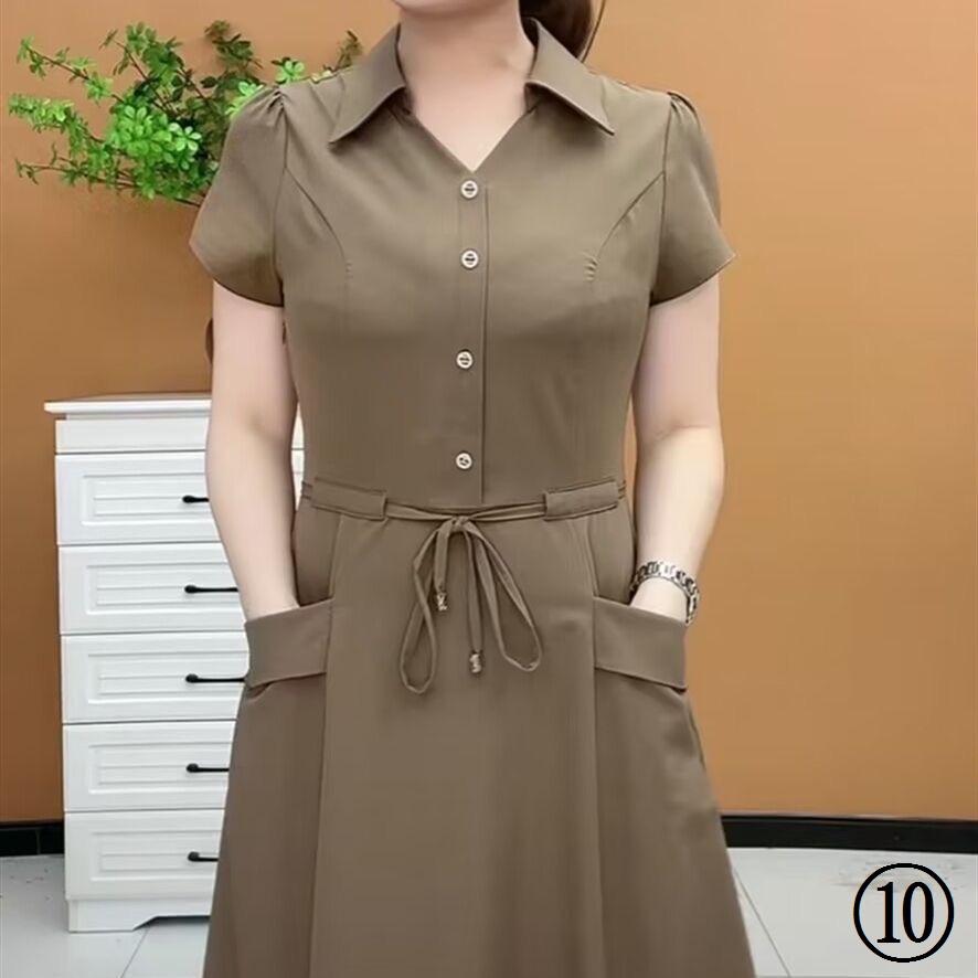 Đầm Dáng Ôm Phong Cách Mới Cao Cấp Thời Trang Mùa Hè Dành Cho Phụ Nữ Trung Niên @