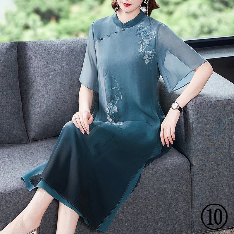 Đầm Dáng Ôm Phong Cách Nhật Bản Thời Trang Mùa Hè Hàng Mới 2023 Dành Cho Phụ Nữ Trung Niên