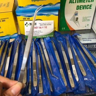 ✅ kẹp gắp cong nỉa cong nha khoa nhíp gắp cong nha khoa 16cm,nhíp cong y tế,nỉa nha khoa cong
