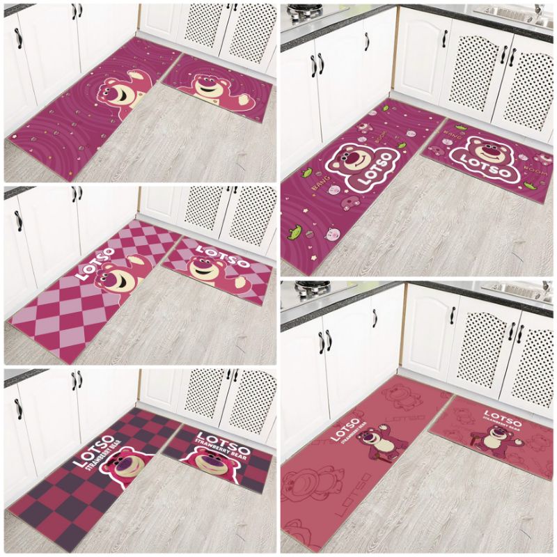 [RẺ VÔ ĐỊCH]💥 bộ 2 thảm bếp lv, thảm chân mẫu thương hiệu chống trượt thấm hút tốt, trang trí nhà cửa, thảm chùi chân