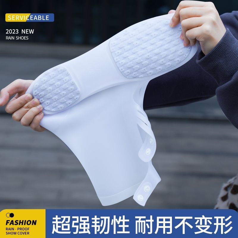 Vỏ Bọc Giày Đi Mưa Bằng Silicon Dày Dặn Chống Thấm Nước / Trượt / Mưa Tiện Dụng Cho Nam Và Nữ